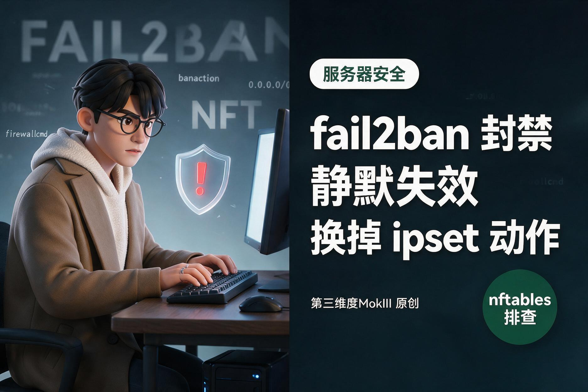 fail2ban 封禁静默失效:nftables 下要换掉 ipset 动作-第三维度MokIII