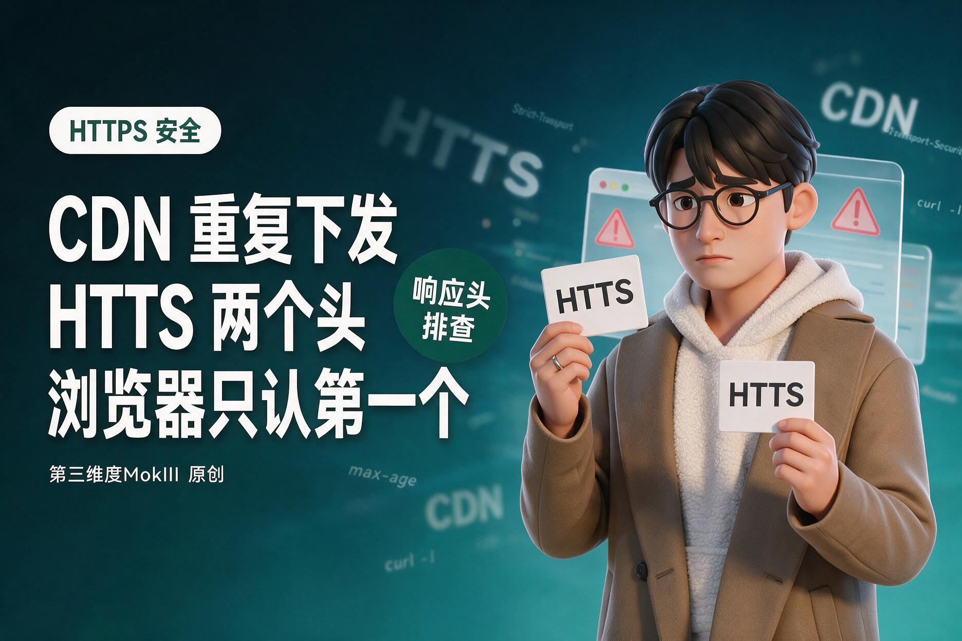 CDN 与源站重复下发 HSTS：两个响应头，浏览器只认第一个-第三维度MokIII