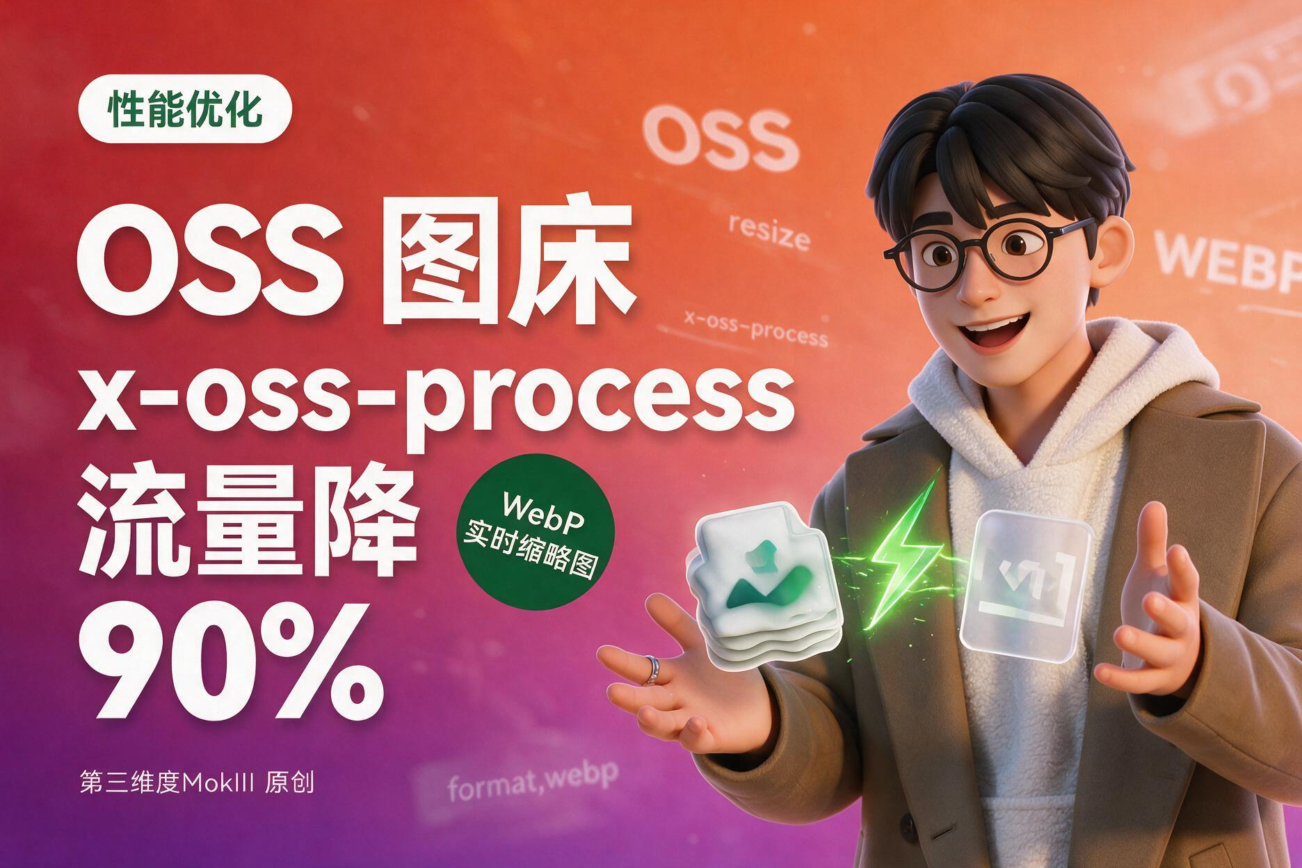 WordPress 阿里云 OSS 图床:用 x-oss-process 实时生成 WebP 缩略图,流量降 90%-第三维度MokIII