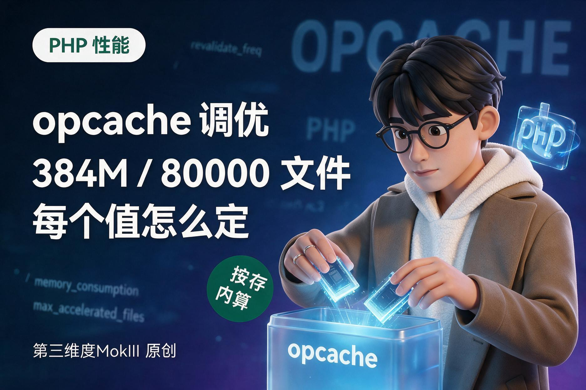 opcache 调优:384M / 80000 文件 / revalidate_freq=3,每个值是怎么定的-第三维度MokIII