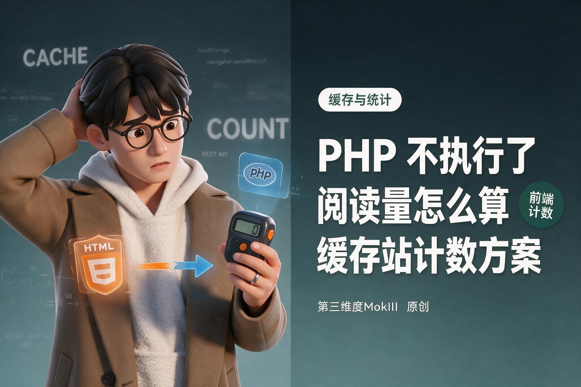 缓存站的阅读量统计:PHP 不执行了,计数该怎么做-第三维度MokIII