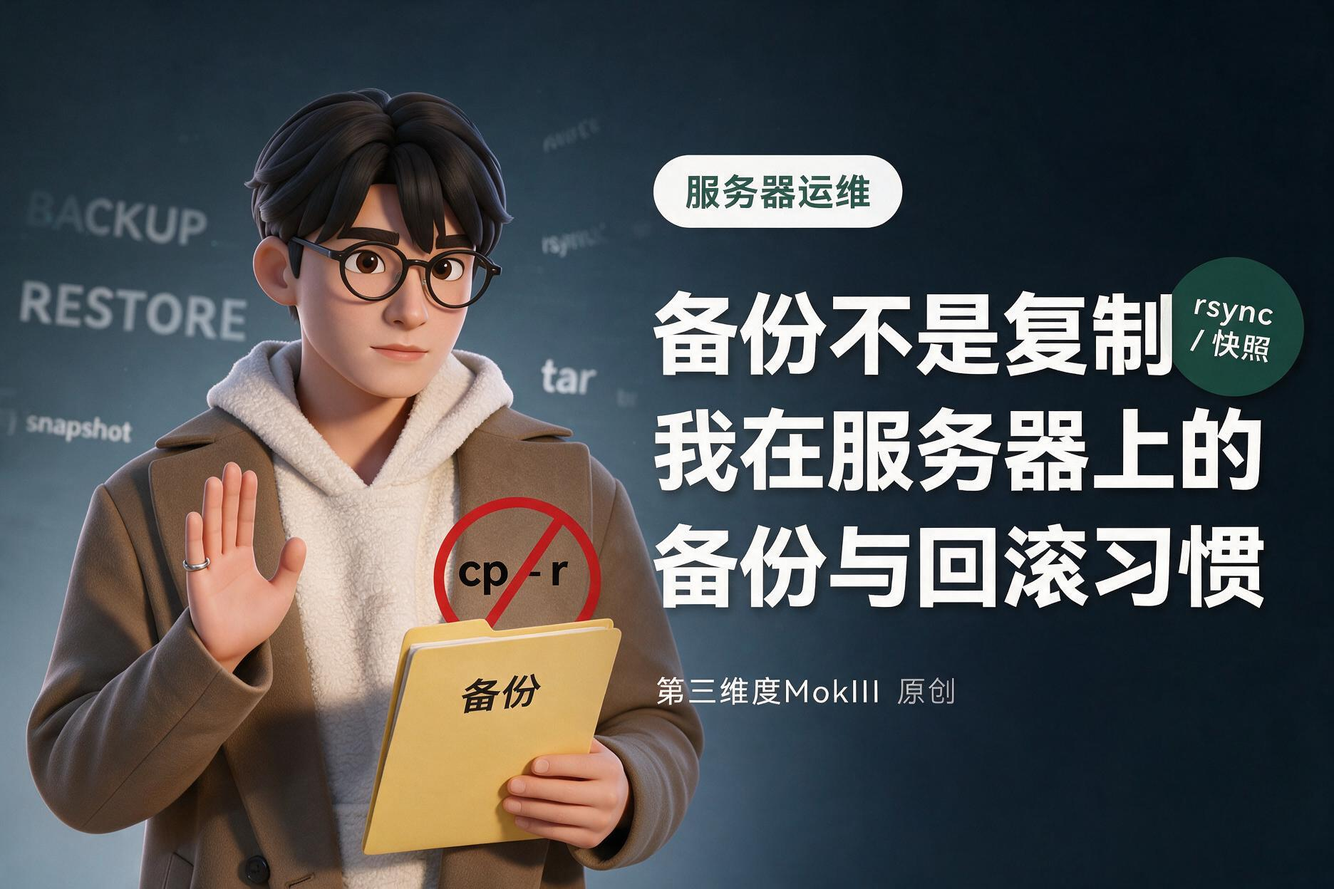 备份不是 cp -r:我在服务器上的备份与回滚习惯-第三维度MokIII