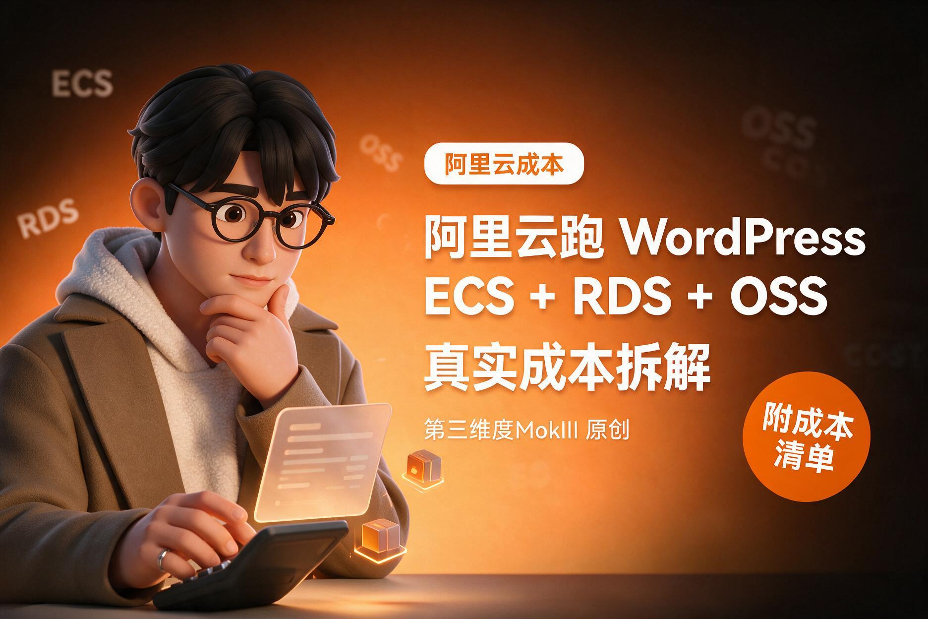 我用阿里云跑 WordPress:ECS + RDS + OSS 的真实成本拆解-第三维度MokIII
