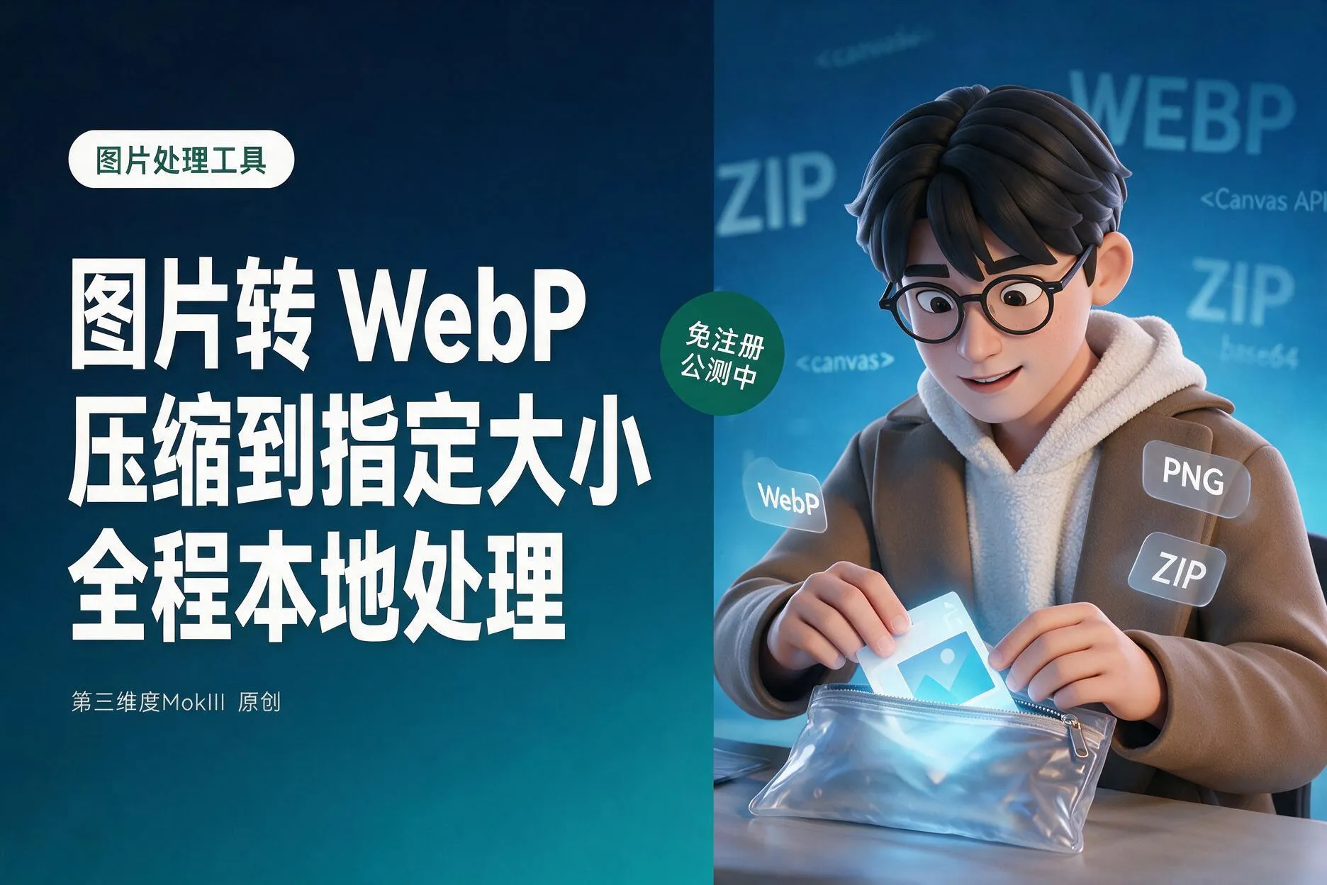 图片转 WebP 与图片压缩工具上线(公测)-第三维度MokIII